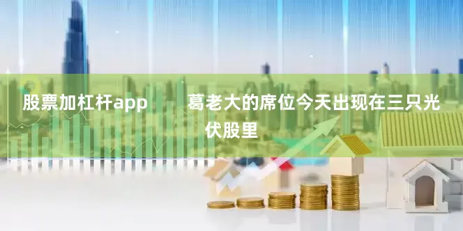 股票加杠杆app        葛老大的席位今天出现在三只光伏股里